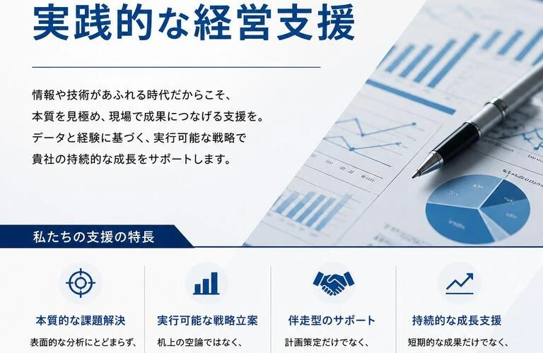 AIに惑わされない、実践的な経営支援