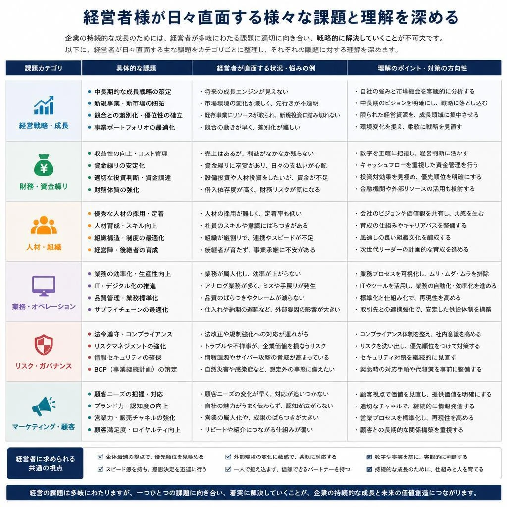 小規模法人が抱える課題